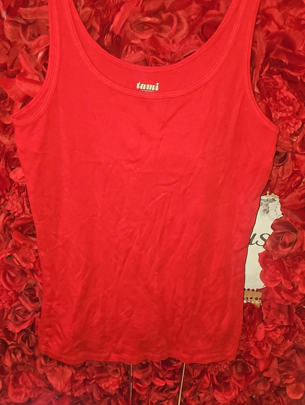 Old Navy Tami Red Scoop Neck Camisole Tank Top Size Large